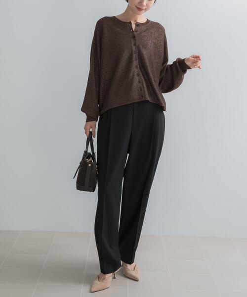 URBAN RESEARCH ROSSO WOMEN(アーバンリサーチ ロッソ)の「Torrazzo Donna LAMEYARN DOLMAN SLEEVE KNIT(ニット/セーター・レディース・ブラウン/ゴールド/ブラック・FREE)」の6枚目の写真