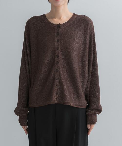 URBAN RESEARCH ROSSO WOMEN(アーバンリサーチ ロッソ)の「Torrazzo Donna LAMEYARN DOLMAN SLEEVE KNIT(ニット/セーター・レディース・ブラウン/ゴールド/ブラック・FREE)」の7枚目の写真
