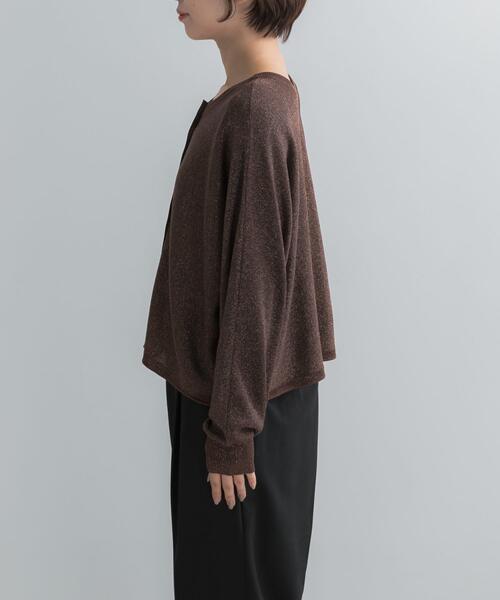 URBAN RESEARCH ROSSO WOMEN(アーバンリサーチ ロッソ)の「Torrazzo Donna LAMEYARN DOLMAN SLEEVE KNIT(ニット/セーター・レディース・ブラウン/ゴールド/ブラック・FREE)」の8枚目の写真