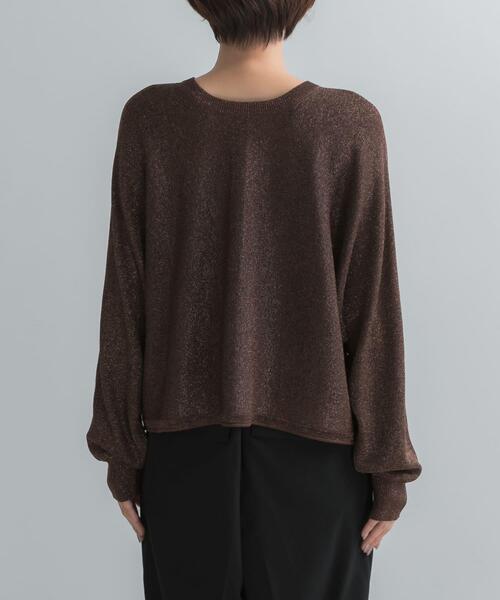 URBAN RESEARCH ROSSO WOMEN(アーバンリサーチ ロッソ)の「Torrazzo Donna LAMEYARN DOLMAN SLEEVE KNIT(ニット/セーター・レディース・ブラウン/ゴールド/ブラック・FREE)」の9枚目の写真