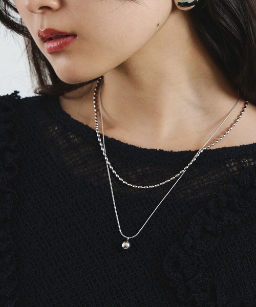 ROSE BUD(ローズバッド)の「DOUBLE NECKLACE(ネックレス・レディース・ゴールド/シルバー・ONE SIZE)」の1枚目の写真