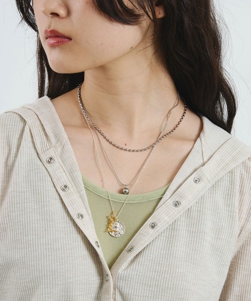 ROSE BUD(ローズバッド)の「DOUBLE NECKLACE(ネックレス・レディース・ゴールド/シルバー・ONE SIZE)」の7枚目の写真