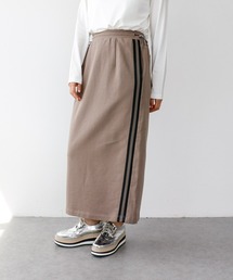 タフコットン裏毛サイドラインスカート