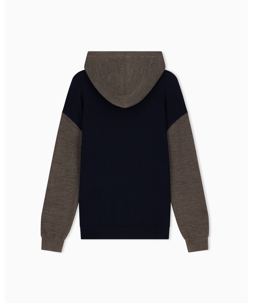 ARMANI EXCHANGE(アルマーニエクスチェンジ)の「【A|X アルマーニ エクスチェンジ】AXロゴ カラーブロック フーデッドニットプルオーバー(ニット/セーター・メンズ・ダークネイビー・MEDIUM/LARGE/X-SMALL/X-LARGE/SMALL)」の7枚目の写真