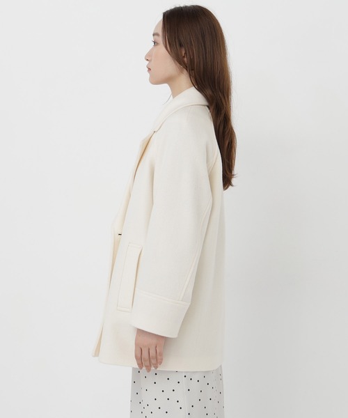 NATURAL BEAUTY BASIC(ナチュラルビューティーベーシック)の「ダブルブレストミドルコート(その他アウター・レディース・ピンク/ブラック系その他2/ネイビー/オフホワイト/ベージュ・MEDIUM/SMALL)」の13枚目の写真