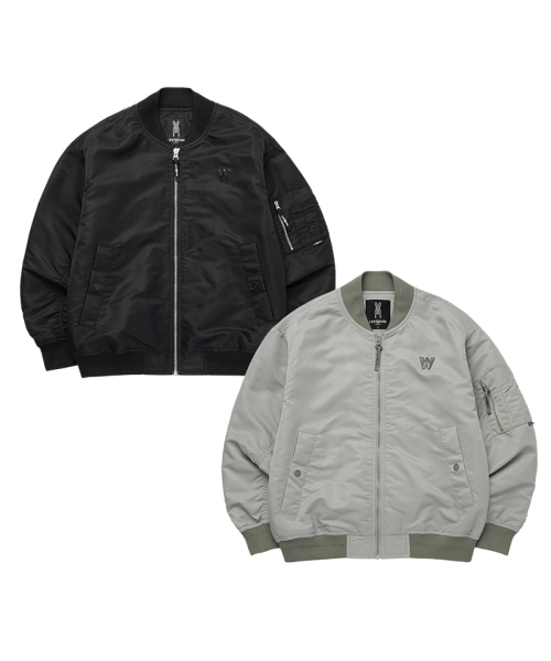 LIFE WORK（ライフワーク）の「ファイヤーヒップドッグ MA-1ジャケット（ナイロンジャケット・メンズ・ブラック/ライトグレー・M/L）」の3枚目の写真