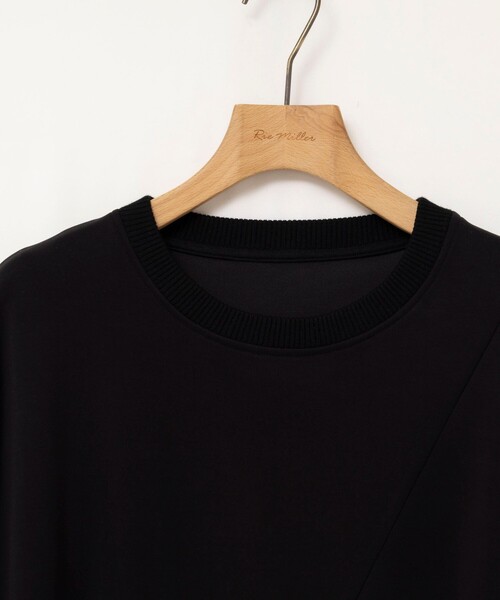 Rie Miller(リエミラー)の「《セットアップ対応》ウォッシャブルソフトダンボール変形プルオーバ(Tシャツ/カットソー・レディース・ブラック/ベージュ・38)」の12枚目の写真