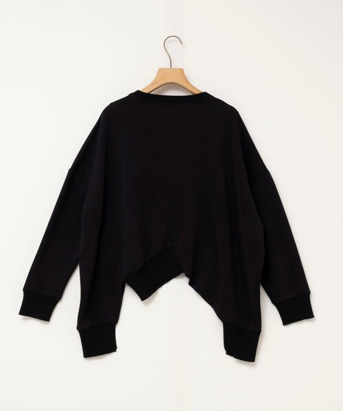 Rie Miller(リエミラー)の「《セットアップ対応》ウォッシャブルソフトダンボール変形プルオーバ(Tシャツ/カットソー・レディース・ブラック/ベージュ・38)」の3枚目の写真