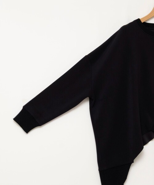 Rie Miller(リエミラー)の「《セットアップ対応》ウォッシャブルソフトダンボール変形プルオーバ(Tシャツ/カットソー・レディース・ブラック/ベージュ・38)」の6枚目の写真