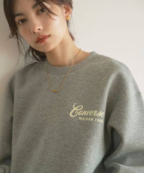 COHINA（コヒナ）の「【CONVERSE別注】ダンボールプルオーバー 【低身長・小柄女性】（スウェット・レディース・ブラック/オートミール/グレー・ONE SIZE）」の10枚目の写真