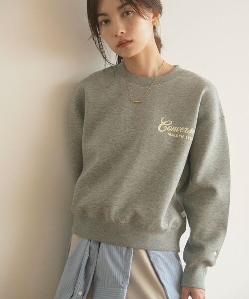 COHINA（コヒナ）の「【CONVERSE別注】ダンボールプルオーバー 【低身長・小柄女性】（スウェット・レディース・ブラック/オートミール/グレー・ONE SIZE）」の11枚目の写真