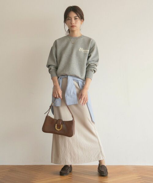 COHINA（コヒナ）の「【CONVERSE別注】ダンボールプルオーバー 【低身長・小柄女性】（スウェット・レディース・ブラック/オートミール/グレー・ONE SIZE）」の12枚目の写真
