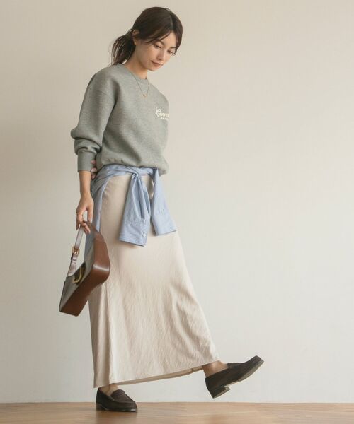 COHINA（コヒナ）の「【CONVERSE別注】ダンボールプルオーバー 【低身長・小柄女性】（スウェット・レディース・ブラック/オートミール/グレー・ONE SIZE）」の14枚目の写真