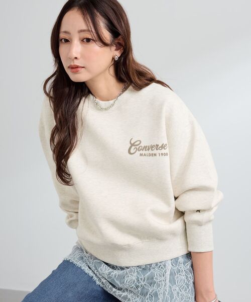 COHINA（コヒナ）の「【CONVERSE別注】ダンボールプルオーバー 【低身長・小柄女性】（スウェット・レディース・ブラック/オートミール/グレー・ONE SIZE）」の19枚目の写真