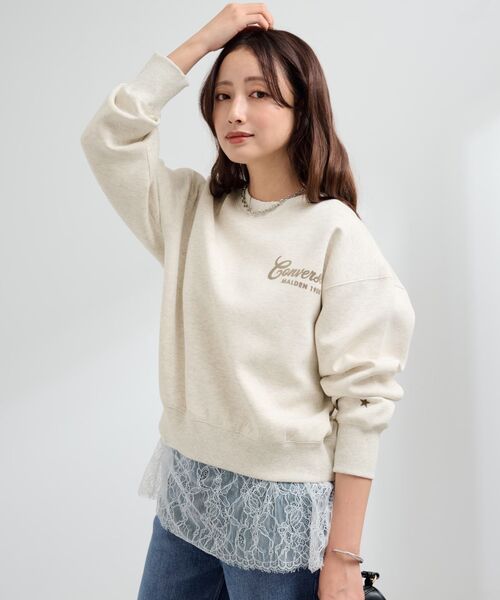 COHINA（コヒナ）の「【CONVERSE別注】ダンボールプルオーバー 【低身長・小柄女性】（スウェット・レディース・ブラック/オートミール/グレー・ONE SIZE）」の20枚目の写真