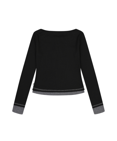 ORDINARY HOLIDAY（オーディナリー ホリデー）の「ワッフル ボタンアップ スリムトップ [ブラック]（Tシャツ/カットソー・レディース・その他・SMALL/MEDIUM）」の2枚目の写真