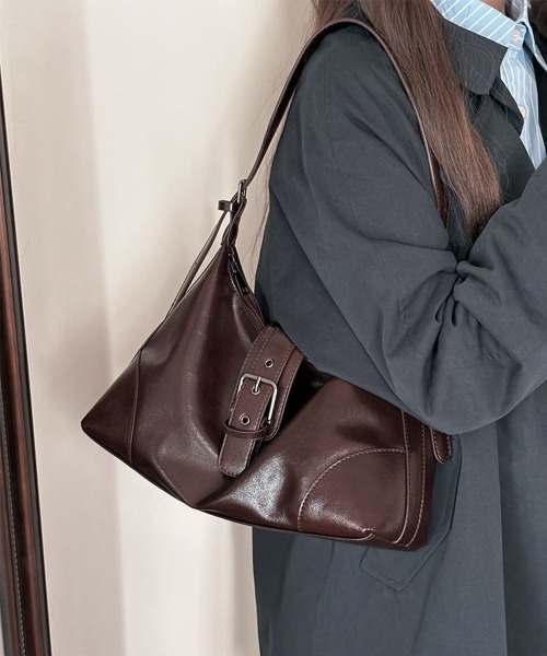 Miniministore(ミニミニストア)の「ベルトデザインワンショルダーバッグ大容量(ショルダーバッグ・レディース・シルバー/ブラウン/ブラック・FREE)」の10枚目の写真