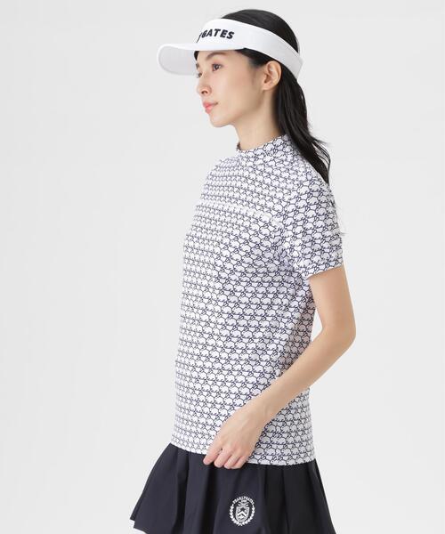 PEARLY GATES(パーリーゲイツ)の「【PEARLY GATES】2WAYトリコット半袖ハイネックカットソー <もちうさぎ柄> (WOMENS)(Tシャツ/カットソー・レディース・ホワイト系その他・SMALL/MEDIUM/LARGE)」の2枚目の写真