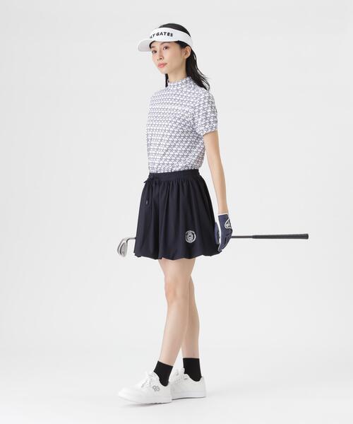 PEARLY GATES(パーリーゲイツ)の「【PEARLY GATES】2WAYトリコット半袖ハイネックカットソー <もちうさぎ柄> (WOMENS)(Tシャツ/カットソー・レディース・ホワイト系その他・SMALL/MEDIUM/LARGE)」の4枚目の写真