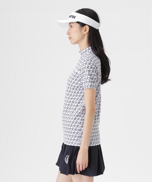 PEARLY GATES(パーリーゲイツ)の「【PEARLY GATES】2WAYトリコット半袖ハイネックカットソー <もちうさぎ柄> (WOMENS)(Tシャツ/カットソー・レディース・ホワイト系その他・SMALL/MEDIUM/LARGE)」の6枚目の写真