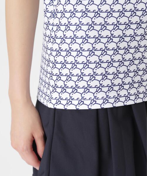 PEARLY GATES(パーリーゲイツ)の「【PEARLY GATES】2WAYトリコット半袖ハイネックカットソー <もちうさぎ柄> (WOMENS)(Tシャツ/カットソー・レディース・ホワイト系その他・SMALL/MEDIUM/LARGE)」の10枚目の写真