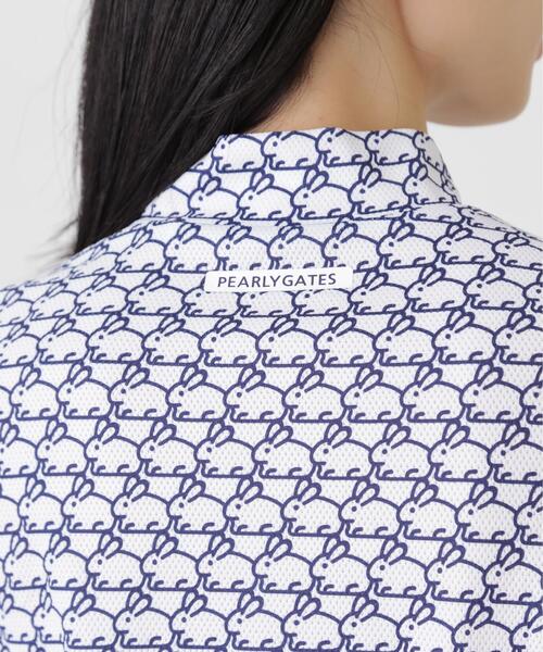 PEARLY GATES(パーリーゲイツ)の「【PEARLY GATES】2WAYトリコット半袖ハイネックカットソー <もちうさぎ柄> (WOMENS)(Tシャツ/カットソー・レディース・ホワイト系その他・SMALL/MEDIUM/LARGE)」の11枚目の写真
