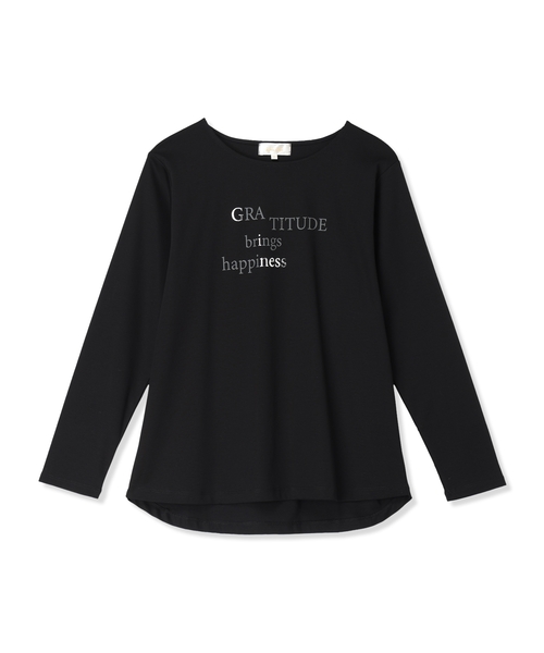 A/C DESIGN BY ALPHA CUBIC（エーシーデザインバイアルファキュービック）の「ロゴプリントロングスリーブTシャツ（Tシャツ/カットソー・レディース・ブラック/ライトグレー・L/M）」の2枚目の写真