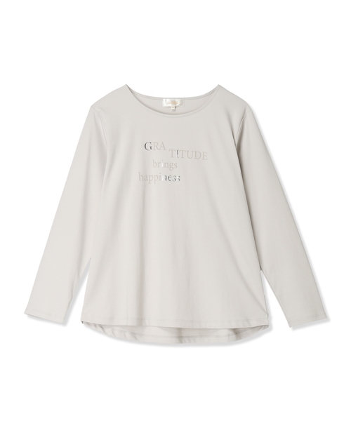 A/C DESIGN BY ALPHA CUBIC（エーシーデザインバイアルファキュービック）の「ロゴプリントロングスリーブTシャツ（Tシャツ/カットソー・レディース・ブラック/ライトグレー・L/M）」の9枚目の写真