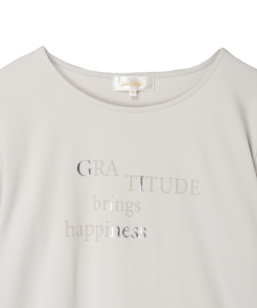 A/C DESIGN BY ALPHA CUBIC（エーシーデザインバイアルファキュービック）の「ロゴプリントロングスリーブTシャツ（Tシャツ/カットソー・レディース・ブラック/ライトグレー・L/M）」の11枚目の写真