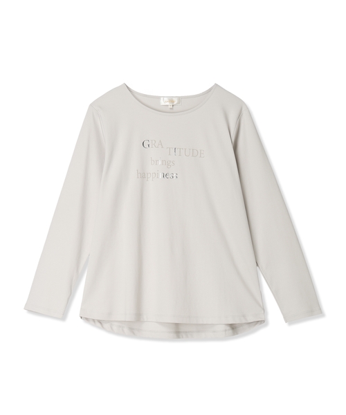 A/C DESIGN BY ALPHA CUBIC（エーシーデザインバイアルファキュービック）の「ロゴプリントロングスリーブTシャツ（Tシャツ/カットソー・レディース・ブラック/ライトグレー・L/M）」の7枚目の写真