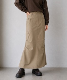 ナイロンカーゴロングスカート