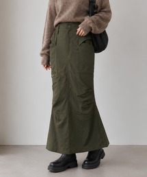 ナイロンカーゴロングスカート