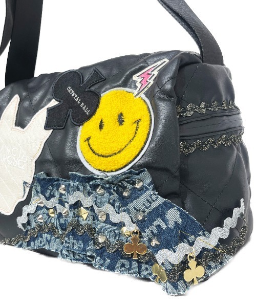 CRYSTAL BALL（クリスタルボール）の「【1点物】Atelier made Bag（ショルダーバッグ・レディース・ブラック・MEDIUM）」の4枚目の写真