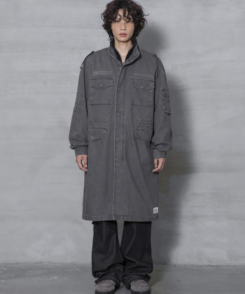 XTONZ(エクストーンズ)の「XJ143 ミリタリー ヴィンテージウォッシュ ロング m65 フィールドジャケット (CHARCOAL)(ミリタリージャケット・レディース・その他・LARGE/MEDIUM)」の18枚目の写真