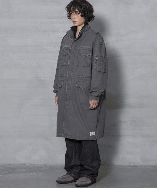 XTONZ(エクストーンズ)の「XJ143 ミリタリー ヴィンテージウォッシュ ロング m65 フィールドジャケット (CHARCOAL)(ミリタリージャケット・レディース・その他・LARGE/MEDIUM)」の16枚目の写真