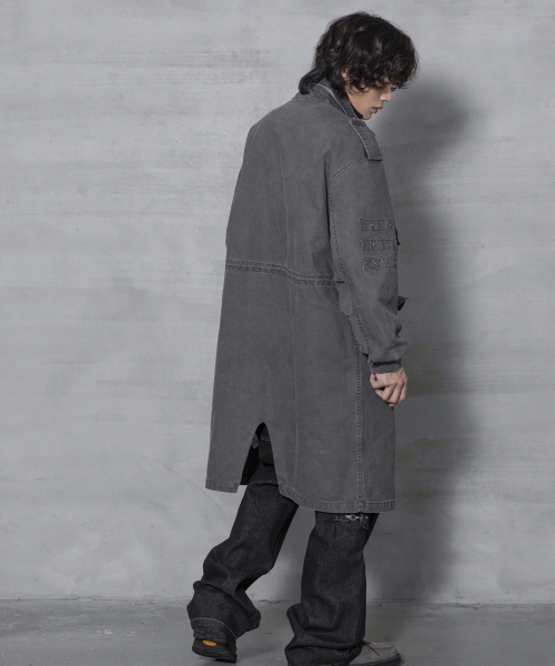 XTONZ(エクストーンズ)の「XJ143 ミリタリー ヴィンテージウォッシュ ロング m65 フィールドジャケット (CHARCOAL)(ミリタリージャケット・レディース・その他・LARGE/MEDIUM)」の11枚目の写真