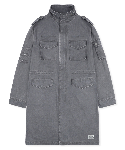 XTONZ(エクストーンズ)の「XJ143 ミリタリー ヴィンテージウォッシュ ロング m65 フィールドジャケット (CHARCOAL)(ミリタリージャケット・レディース・その他・LARGE/MEDIUM)」の9枚目の写真