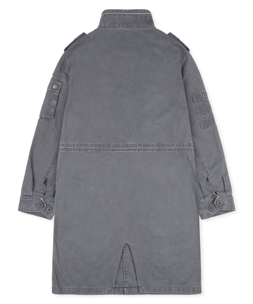 XTONZ(エクストーンズ)の「XJ143 ミリタリー ヴィンテージウォッシュ ロング m65 フィールドジャケット (CHARCOAL)(ミリタリージャケット・レディース・その他・LARGE/MEDIUM)」の8枚目の写真