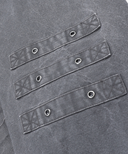 XTONZ(エクストーンズ)の「XJ143 ミリタリー ヴィンテージウォッシュ ロング m65 フィールドジャケット (CHARCOAL)(ミリタリージャケット・レディース・その他・LARGE/MEDIUM)」の3枚目の写真