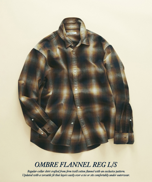 JOURNAL STANDARD(ジャーナルスタンダード)の「オンブレ フランネル チェック レギュラー シャツ 1(シャツ/ブラウス・メンズ・ブラック/イエロー/オレンジ/ブラック系その他・SMALL/MEDIUM/LARGE)」の3枚目の写真