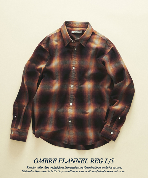 JOURNAL STANDARD(ジャーナルスタンダード)の「オンブレ フランネル チェック レギュラー シャツ 1(シャツ/ブラウス・メンズ・ブラック/イエロー/オレンジ/ブラック系その他・SMALL/MEDIUM/LARGE)」の4枚目の写真
