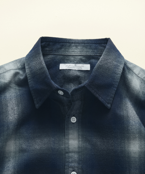 JOURNAL STANDARD(ジャーナルスタンダード)の「オンブレ フランネル チェック レギュラー シャツ 1(シャツ/ブラウス・メンズ・ブラック/イエロー/オレンジ/ブラック系その他・SMALL/MEDIUM/LARGE)」の5枚目の写真