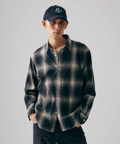 JOURNAL STANDARD(ジャーナルスタンダード)の「オンブレ フランネル チェック レギュラー シャツ 1(シャツ/ブラウス・メンズ・ブラック/イエロー/オレンジ/ブラック系その他・SMALL/MEDIUM/LARGE)」の10枚目の写真