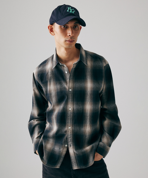 JOURNAL STANDARD(ジャーナルスタンダード)の「オンブレ フランネル チェック レギュラー シャツ 1(シャツ/ブラウス・メンズ・ブラック/イエロー/オレンジ/ブラック系その他・SMALL/MEDIUM/LARGE)」の11枚目の写真