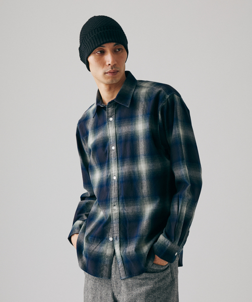 JOURNAL STANDARD(ジャーナルスタンダード)の「オンブレ フランネル チェック レギュラー シャツ 1(シャツ/ブラウス・メンズ・ブラック/イエロー/オレンジ/ブラック系その他・SMALL/MEDIUM/LARGE)」の22枚目の写真