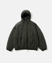 MOIF（モイフ）の「[AW26] ダブルジップ中綿入りパーカー(Ver.2) / ダークオリーブ（ナイロンジャケット）」