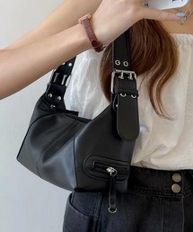 ダブルバックルワイドベルトハンドバック