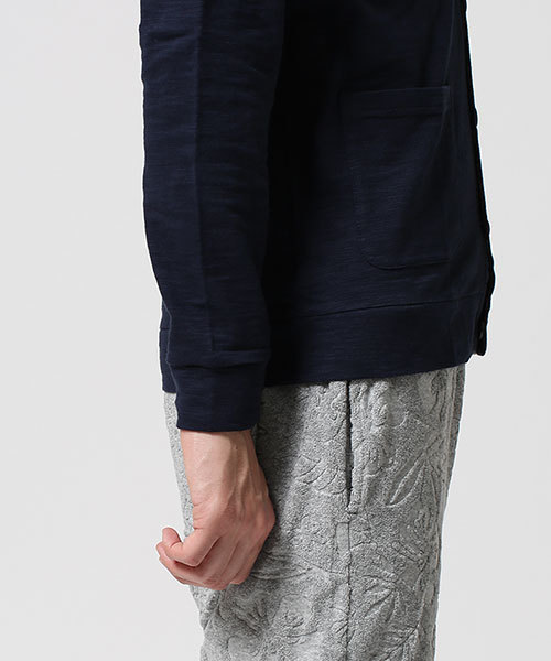 NANO universe（ナノユニバース）の「コットンスラブカーディガン L/S（カーディガン/ボレロ・メンズ・カーキ/ブルー/トップグレー/ネイビー/ブラック・SMALL/LARGE/MEDIUM）」の17枚目の写真