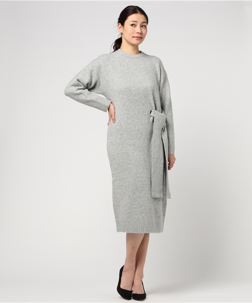 SLY（スライ）の「WAIST TIE MG LONG OP（ワンピース・レディース・キャメル/トップグレー/オフホワイト/ダークグリーン・FREE）」の15枚目の写真