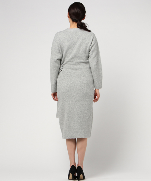 SLY（スライ）の「WAIST TIE MG LONG OP（ワンピース・レディース・キャメル/トップグレー/オフホワイト/ダークグリーン・FREE）」の7枚目の写真